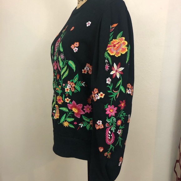 Zara Embroidered Floral Sweater - Picture 2 of 5